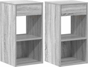 vidaXL éjjeliszekrények fiókos 2 db szürke sonoma 35x34x66,5 cm