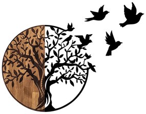 Fa fali dekoráció, Tree And Birds - 322