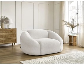 Fehér buklé fotel Tina – Bobochic Paris