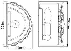 Feiss FE-LUCIA1 - Fali lámpa LUCIA 1xE14/40W/230V
