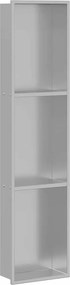 vidaXL Zuhany Niche Ezüst 90 x 20 x 9,5 cm Rozsdamentes acél