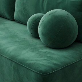 ARVETO ágyazható kanapé zöld velúr kárpittal