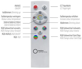 Leuchten Direkt 15411-2 - RGB LED dimm. mennyezeti lámpa CYBA 26W/230V +DO