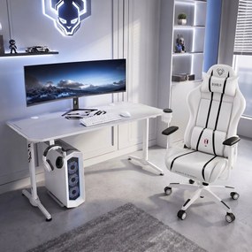Gamer asztal 140 cm fehér: Diablo X-Mate 1400