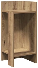 2 db kézműves tölgyszínű kisasztal polccal 25,5 x 27 x 60 cm