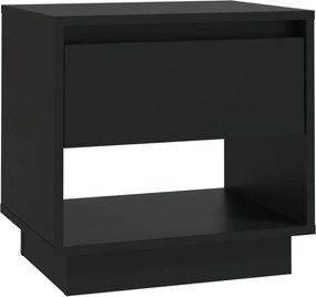 vidaXL fekete forgácslap éjjeliszekrény 45 x 34 x 44 cm
