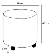 KIMA puff, átmérő 40 cm, szürke