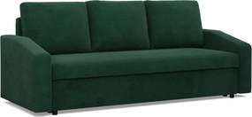 Zeus kanapéágy, kordbársony, bonell töltet, döntött kartámasz, zöld