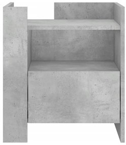 betonszürke szerelt fa éjjeliszekrény 45 x 50 x 50 cm