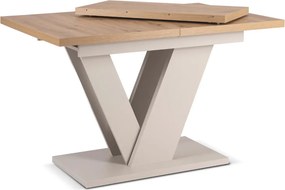 Modern bővíthető étkezőasztal CLARK 120–160 cm artisan tölgy kasmír