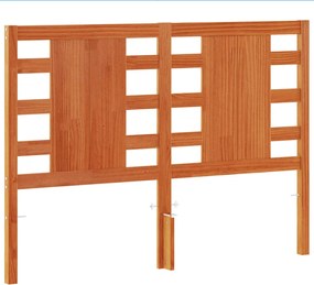 vidaXL viaszbarna tömör fenyőfa fejtámla 135 cm