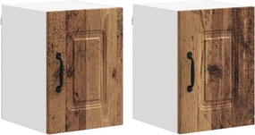 vidaXL Konyhaszekrény Kalmar 2 pcs Öreg fa 30 x 31 x 40 cm Faanyag