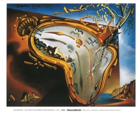 Soft Watch at the Moment of First Explosion, 1954 Festmény reprodukció, Salvador Dalí, (80 x 60 cm)