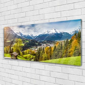 Üvegkép Alps Landscape 125x50 cm