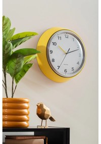 Karlsson 6006YE design falióra, sárga, átmérő 34cm