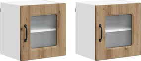 vidaXL Konyhaszekrény Kalmar 2 pcs Artisan tölgy 40 x 31 x 40 cm