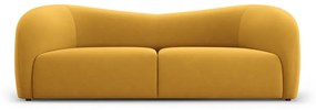 Mustársárga bársony kanapé 197 cm Santi – Interieurs 86