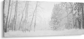 Kép - Fából készült móló télen (120x50 cm)