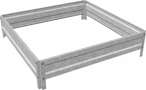 Zöldségtartó magasított virágtartó 100x100cm fém