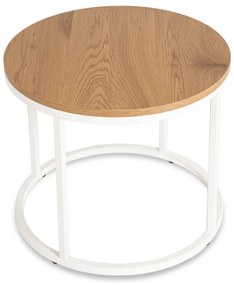 Dohányzóasztal tölgy/fehér asztal ANN