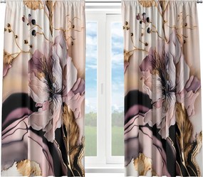 Kész Függöny Rövid Béka Szalag 140X160 Függöny Konyha Virágok 137