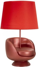 Asztali lámpa midcentury piros ø 26x43cm