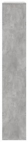 betonszürke szerelt fa térelválasztó 100 x 33 x 187,5 cm