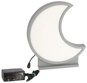 LED gyerekasztali lámpa MOON LED/12W/230V szürke