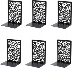 Könyvtámasz Csúszásgátló Fém Fekete Könyvtámasz Állvány 6 Db