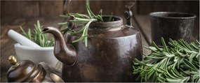 Kép - Teáskanna rozmaringgal (120x50 cm)