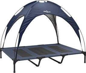 vidaXL Kutyafekhely Sötétkék 122 x 93 x 106,5 cm Acél