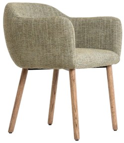 Világoszöld kárpitozott karfás étkezőfotel szett 2 db-os Blaine – Light &amp; Living