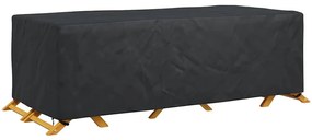 Kültéri bútorhuzat Fekete 300 x 110 x 70 cm 420D
