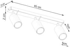 Sollux SL.1496 - Spotlámpa RING 3xGU10/10W/230V krémes