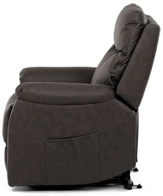 Elektromos vezérlésű barna vintage dönthető fotel. TV-5874 BR