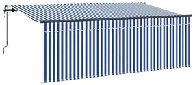 Napernyő rolóval Csíkos Krém 350 x 200 x 120 cm Szövet és Fém