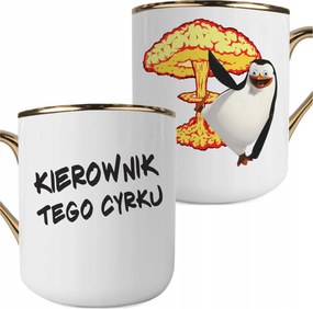 Bögre Fehér-arany Cirkuszvezető Vicces Bögre A Cirkuszvezető Számára