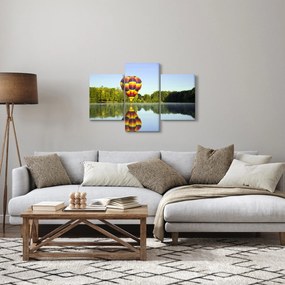 Hőlégballon a tónál képe (90x60 cm)