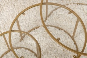 Dohányzóasztal Aurum - 80, 60, 42 - Arany, Transparent