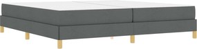 vidaXL Boxrugós ágy matracmal Sötétszürke 200 x 200 cm szövet