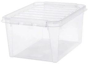 SmartStore Classic tárolódoboz fehér klipszekkel, 32 l, 32 l