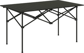 Outsunny Összecsukható Kempingtábor Asztal Fém 95x55x50 cm Görgethető Felsővel és Hordtáskával, Hordozható Könnyű Piknik Asztal Kempingezéshez, Túrázá
