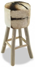 kecskebőr és tömör tíkfa bárszék