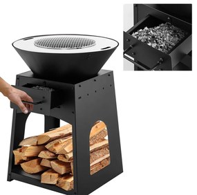 Kerti grillsütő tárolóval