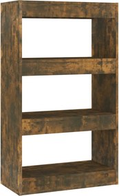 vidaXL füstös tölgy színű fa könyvszekrény/térelválasztó 60x30x103 cm