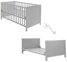 Világosszürke babaágy 70x140 cm – Roba