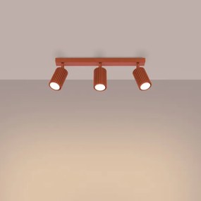 Sollux SL.1638 - Spotlámpa KARBON 3xGU10/10W/230V piros