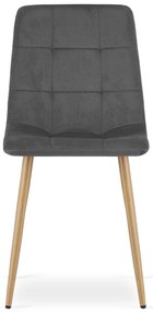 Sötétszürke bársony szék KARA