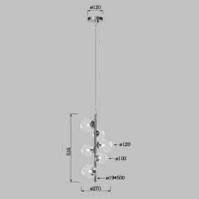 ONLI - KIMBERLY kábeles függőlámpa 6xG9/6W/230V fényes króm