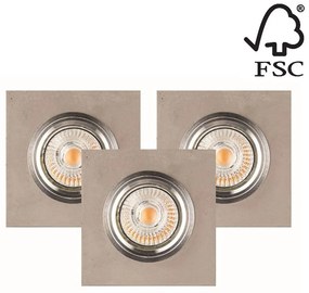 Spot-Light Spot-Világítás 2515336 - KÉSZLET 3x LED Beépíthető lámpa VITAR 1xGU10/5W/230V beton SP0747